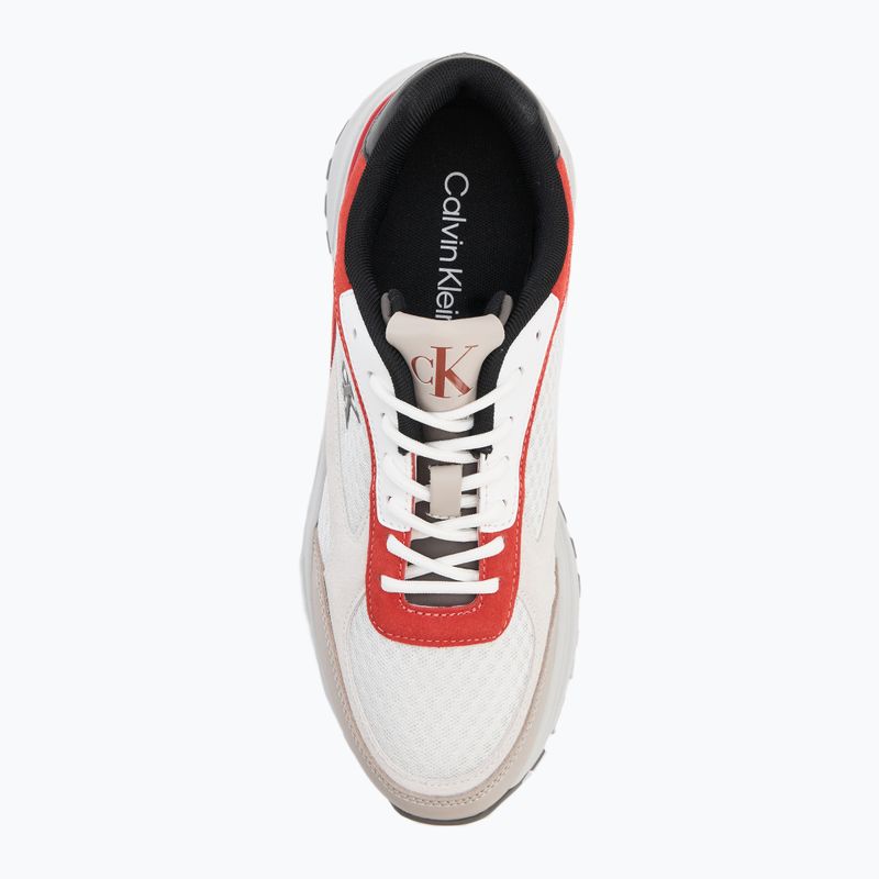 Pánske topánky Calvin Klein YM0YM01379 Hike Runner Mesh MIX bright white/grey/flame scarlet 5