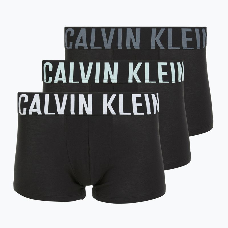 Boxerky Calvin Klein 000NB3608A Trunk 3 páry Black bodies/white/aerial/turbulence