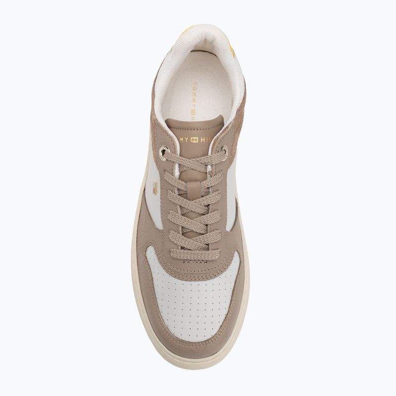 Dámske topánky Tommy Hilfiger Sporty Cupsole Tumbled Leather coastal taupe/ecru/yellow 5