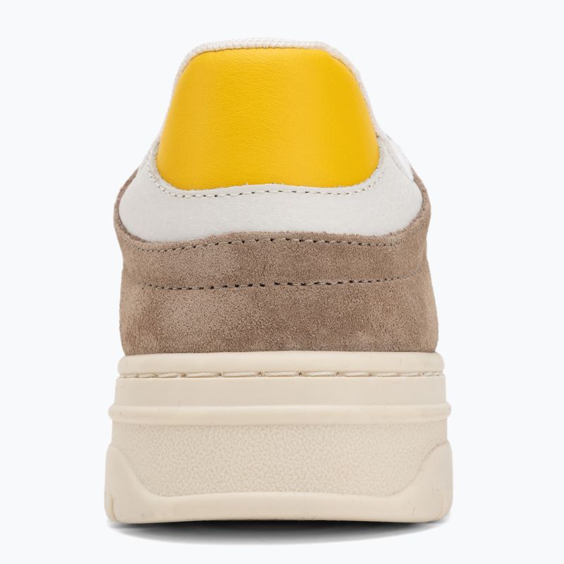Dámske topánky Tommy Hilfiger Sporty Cupsole Tumbled Leather coastal taupe/ecru/yellow 6