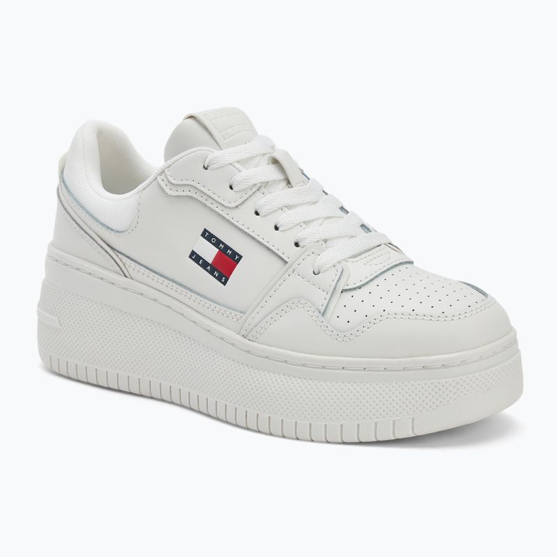 Dámske topánky Tommy Jeans Retro Basket Flatform ecru