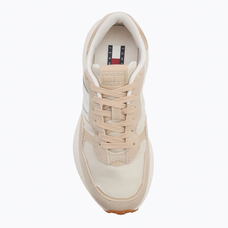 Dámske topánky Tommy Jeans Cleated Runner white clay 5
