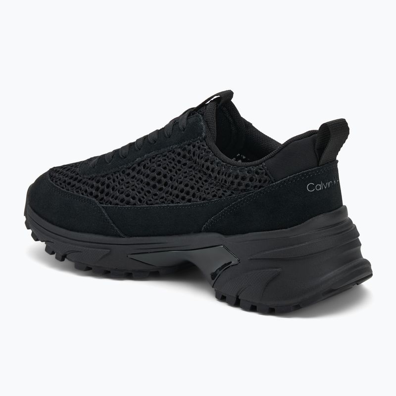 Dámske topánky Calvin Klein YW0YW02030 Hike Runner Lace Up Techmix triple black 3