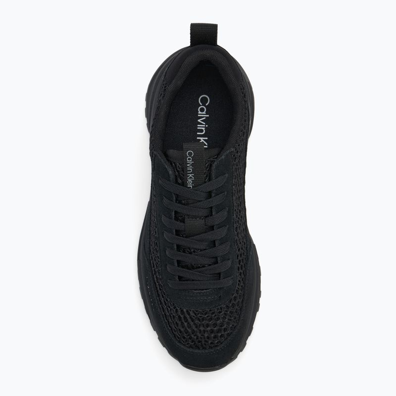Dámske topánky Calvin Klein YW0YW02030 Hike Runner Lace Up Techmix triple black 5
