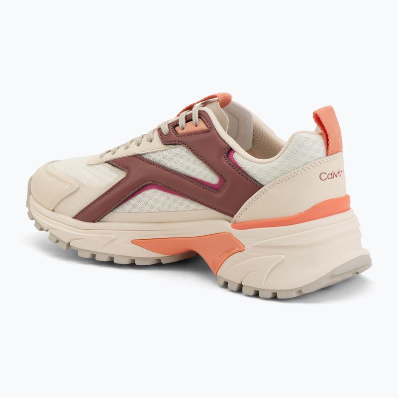 Dámske topánky Calvin Klein HW0HW03002 Hike Run Ckstripe Mesh off white/oatmeal/dusty rose 3