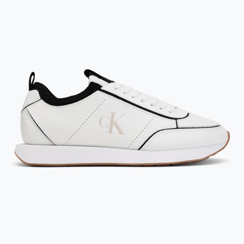 Dámske topánky Calvin Klein HW0HW02994 Retro Runner Sock Patch Leather bright white/black 2