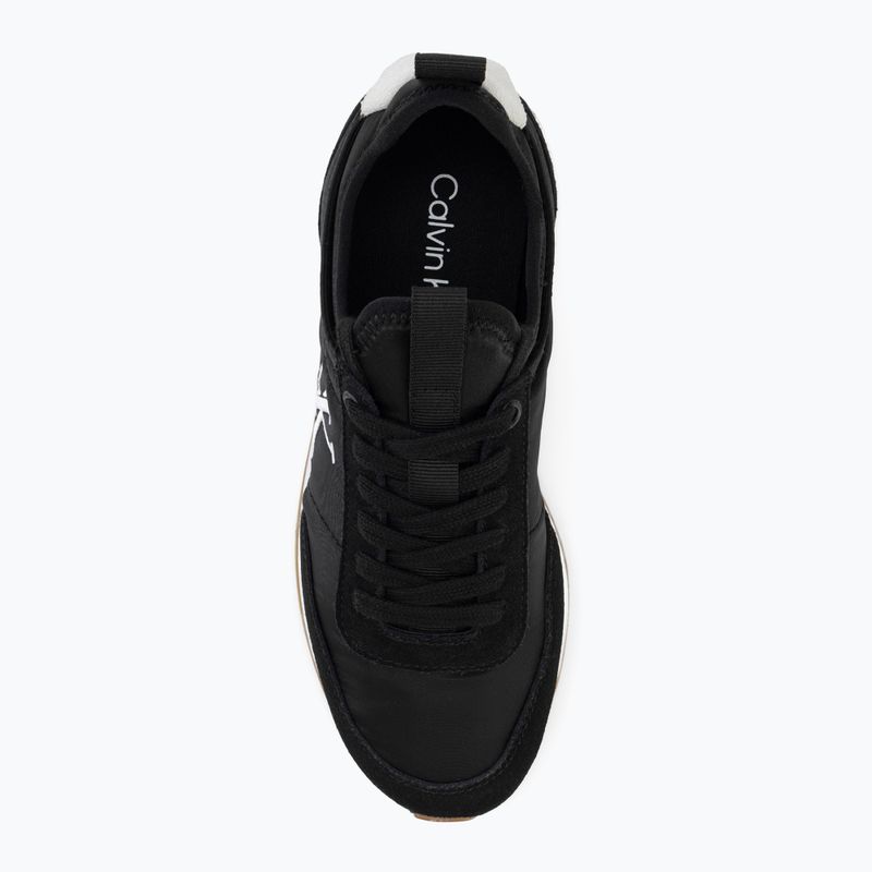 Dámske topánky Calvin Klein YW0YW02060 Retro Runner Sock Laceup Mix Mat black/bright white 5