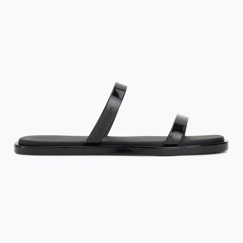 Dámske šľapky Calvin Klein HW0HW02963 Jelly Doub Bar Shiny triple black 2
