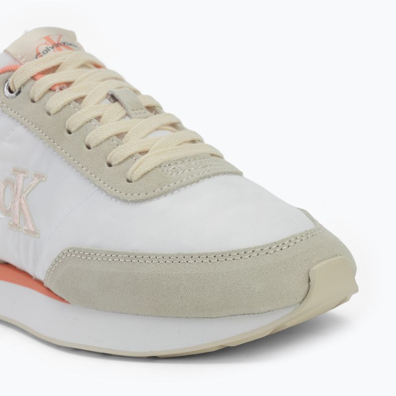 Dámske topánky Calvin Klein YW0YW01990 Retro Runner Lace Up Nylon Mg brilliant white/light cashew/pink 7