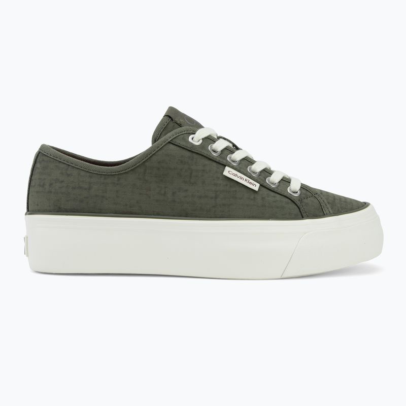 Dámske topánky Calvin Klein HW0HW02970 Vulc Flatf Laceup Ripst deep lichen green/pink yarrow 2