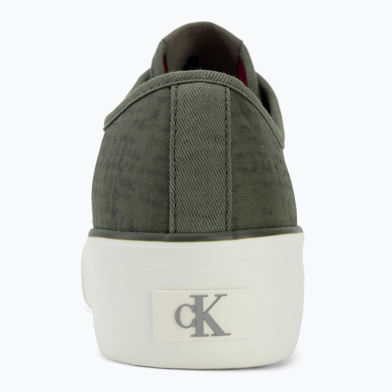 Dámske topánky Calvin Klein HW0HW02970 Vulc Flatf Laceup Ripst deep lichen green/pink yarrow 6