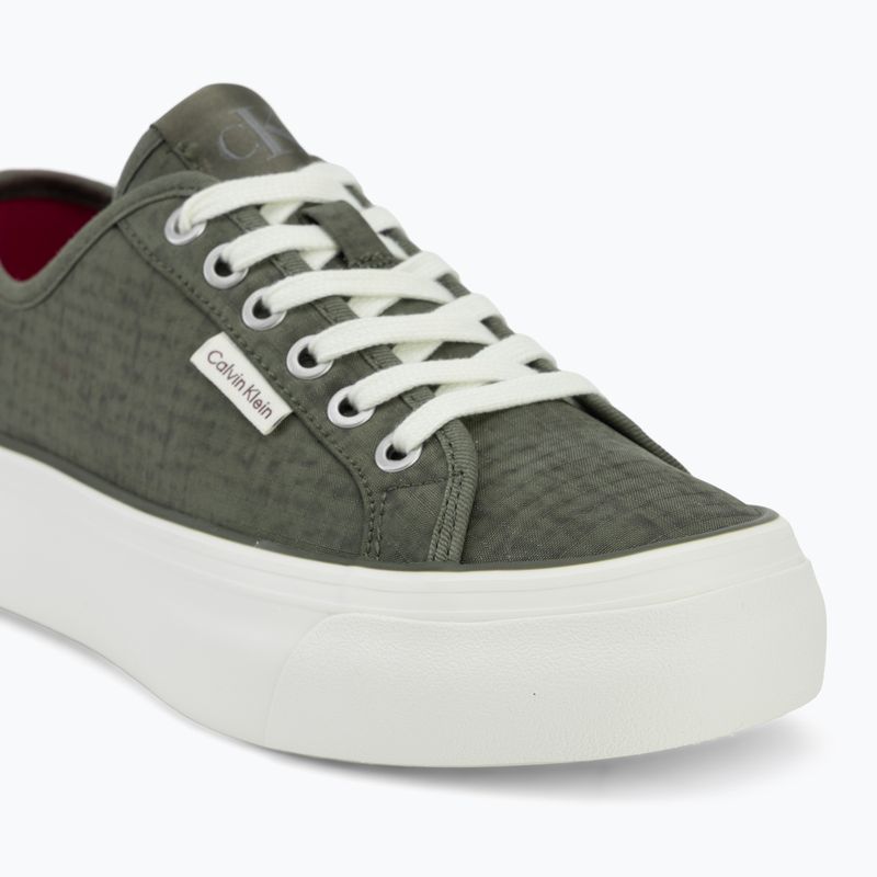 Dámske topánky Calvin Klein HW0HW02970 Vulc Flatf Laceup Ripst deep lichen green/pink yarrow 7
