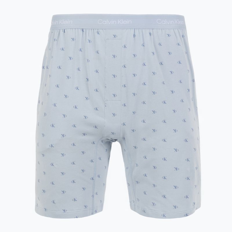Pánske pyžamo Calvin Klein LV00NM2900 breezy blue top w/diamond logo 6