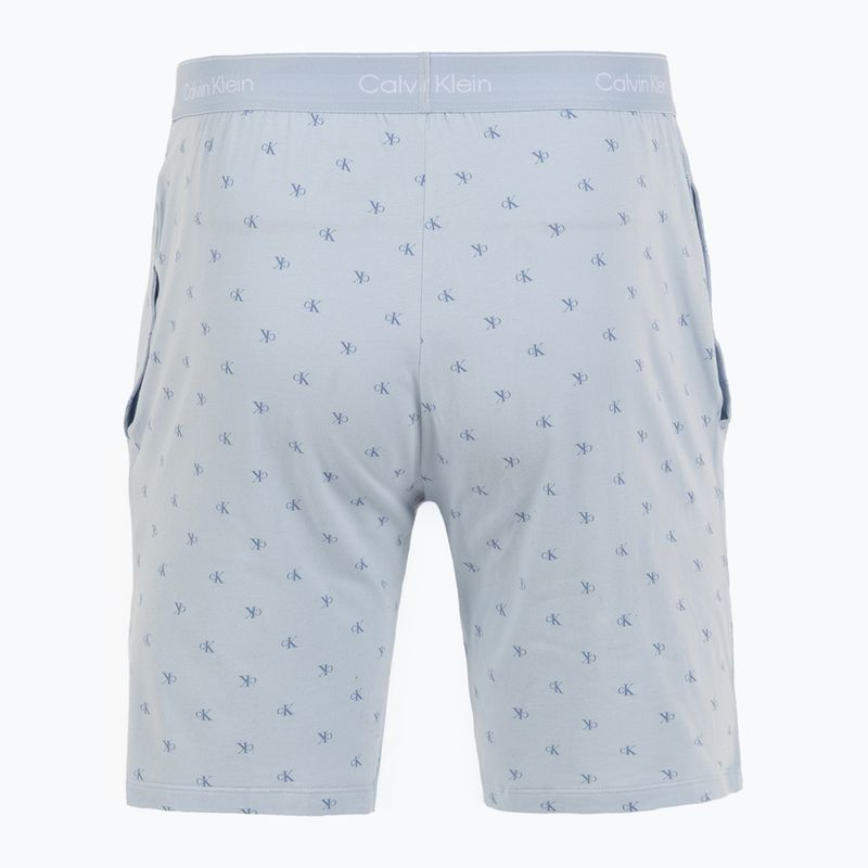 Pánske pyžamo Calvin Klein LV00NM2900 breezy blue top w/diamond logo 7