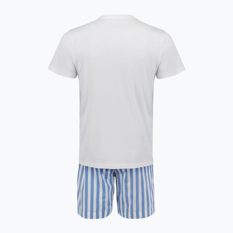 Pánske pyžamo Calvin Klein LV00NM2903 classic white top/vertical boardway 2