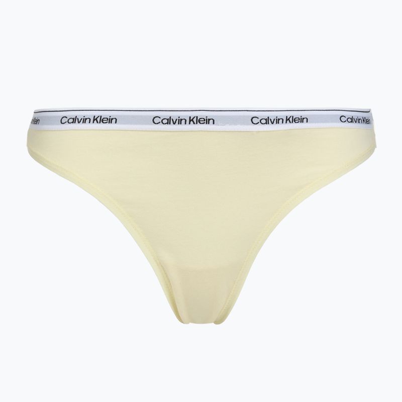 Dámske nohavičky tangá Calvin Klein LV00QD5209 Thong 3 pairs shoreline/snow heather/pear sorbe 2
