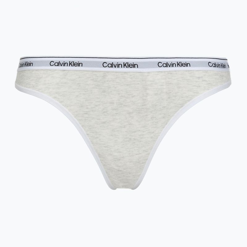 Dámske nohavičky tangá Calvin Klein LV00QD5209 Thong 3 pairs shoreline/snow heather/pear sorbe 3
