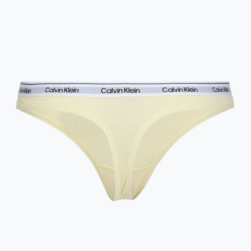 Dámske nohavičky tangá Calvin Klein LV00QD5209 Thong 3 pairs shoreline/snow heather/pear sorbe 5