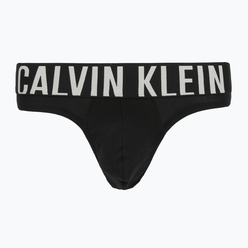 Pánske slipy Calvin Klein 000NB3607A Hip Brief 3 pairs black with oatmeal logo/black with age 2