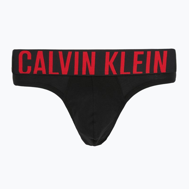Pánske slipy Calvin Klein 000NB3607A Hip Brief 3 pairs black with oatmeal logo/black with age 3