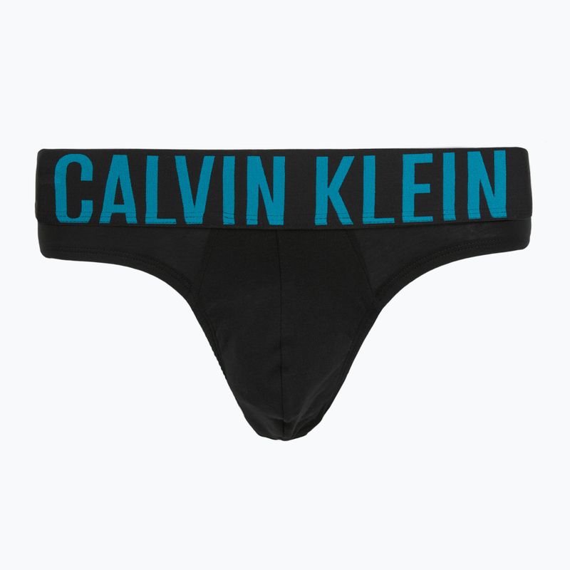 Pánske slipy Calvin Klein 000NB3607A Hip Brief 3 pairs black with oatmeal logo/black with age 4
