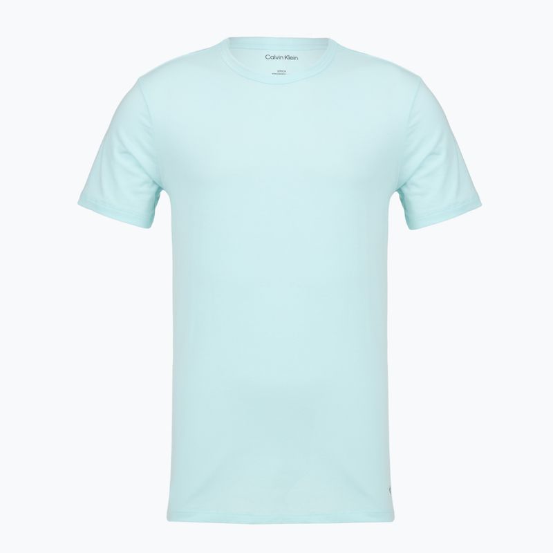 Pánske tričko Calvin Klein LV00NB4185 Crew Neck 3 pcs. black in sea spray emb/sea spray in 2