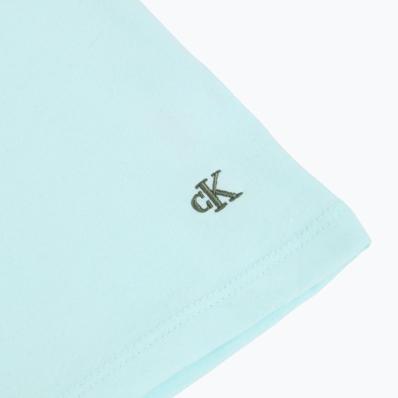 Pánske tričko Calvin Klein LV00NB4185 Crew Neck 3 pcs. black in sea spray emb/sea spray in 4