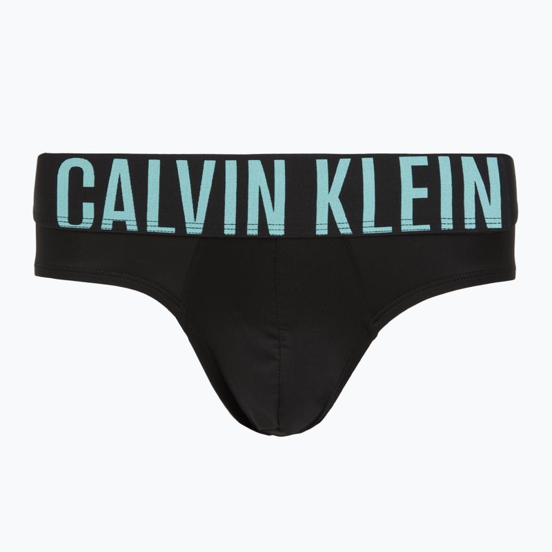Pánske slipy Calvin Klein 000NB3610A Hip Brief 3 pairs black w/ombre blue logo/black w/c 2