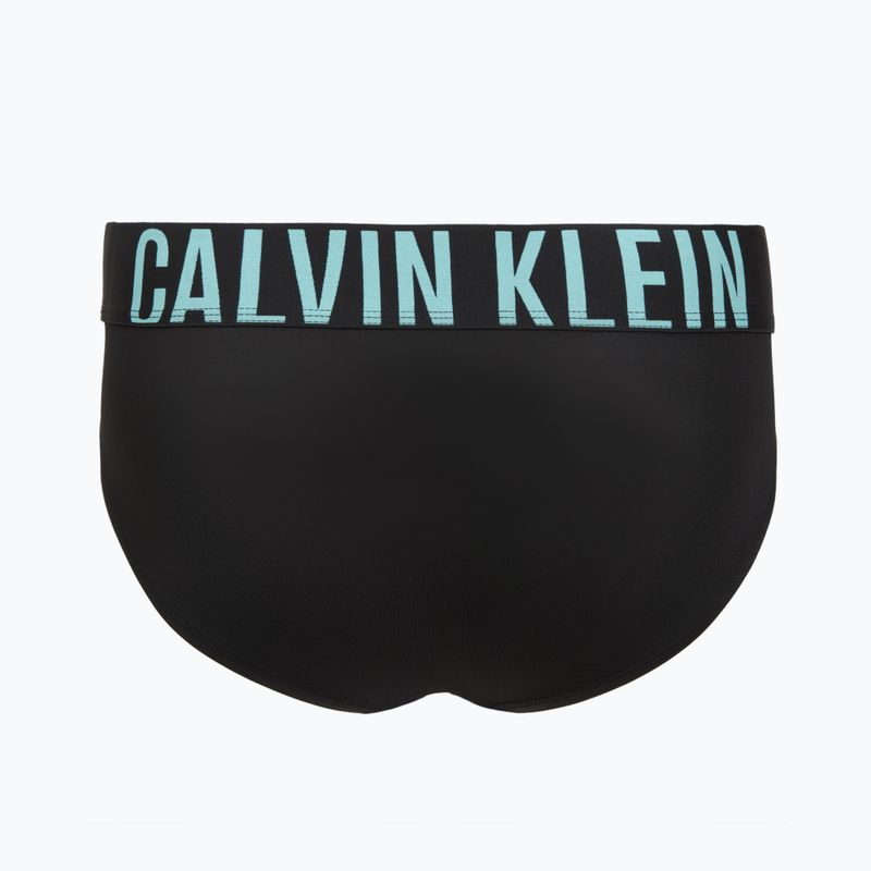 Pánske slipy Calvin Klein 000NB3610A Hip Brief 3 pairs black w/ombre blue logo/black w/c 3