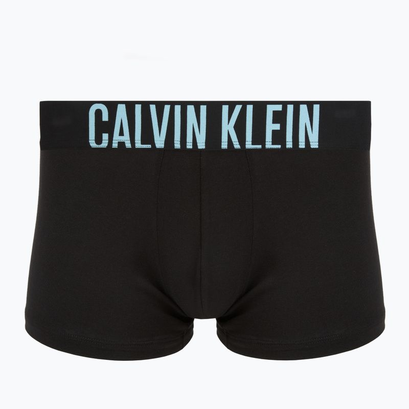 Pánske boxerky Calvin Klein 000NB3608A Trunk 3 pairs black with harbor mist logo/ black with 3