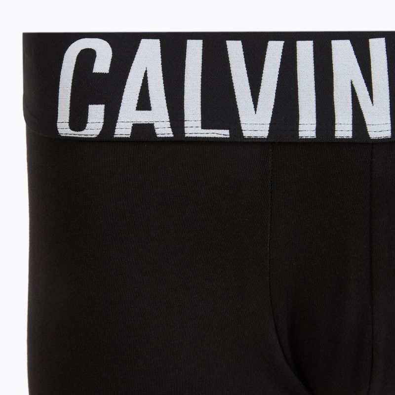 Pánske boxerky Calvin Klein 000NB3608A Trunk 3 pairs black with harbor mist logo/ black with 5