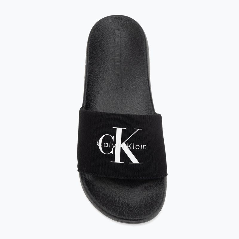 Dámske šľapky Calvin Klein YW0YW01967 Monogram Logo 0GM black/bright white 5