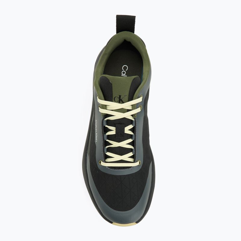 Pánske topánky Calvin Klein YM0YM01456 Chunky Runner Lace Up Mix Aop black/medieval forest/coal/lime 5