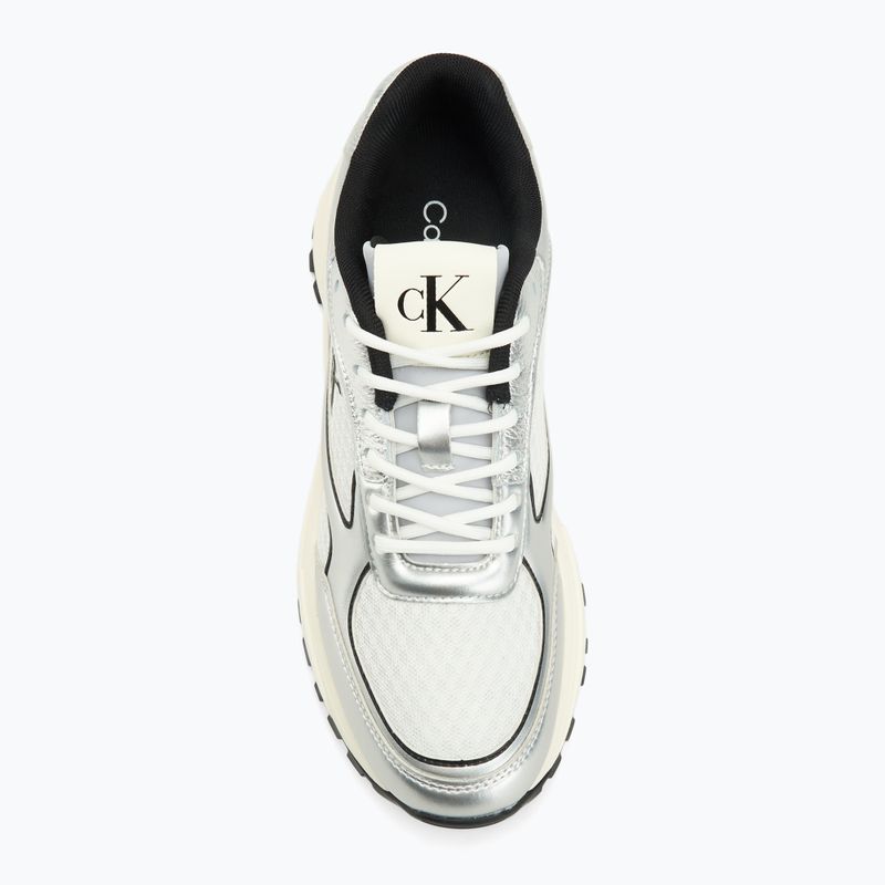 Dámske topánky Calvin Klein YW0YW02063 Hike Runner Lace Up Mesh Mix silver/black/bright white 5