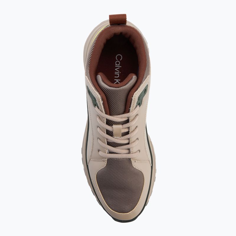 Pánske topánky Calvin Klein YM0YM01418 Hike Runner Mid Laceup Tech Mix desert taupe/smog/sorrel/thyme 5