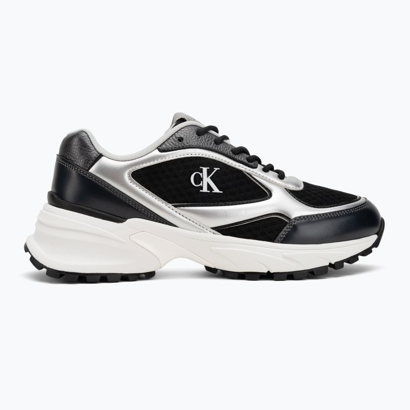 Dámske topánky Calvin Klein YW0YW02063 Hike Runner Lace Up Mesh Mix black/silver 2