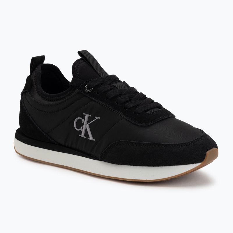 Dámske topánky Calvin Klein YW0YW02060 Retro Runner Sock Laceup Mix Mat black/gyn metal/gum