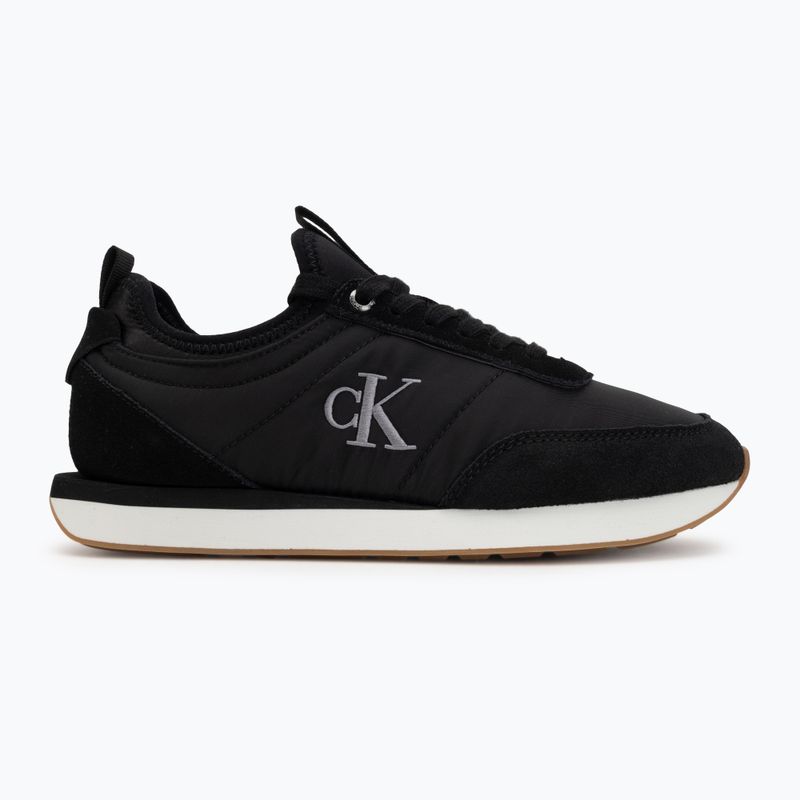Dámske topánky Calvin Klein YW0YW02060 Retro Runner Sock Laceup Mix Mat black/gyn metal/gum 2