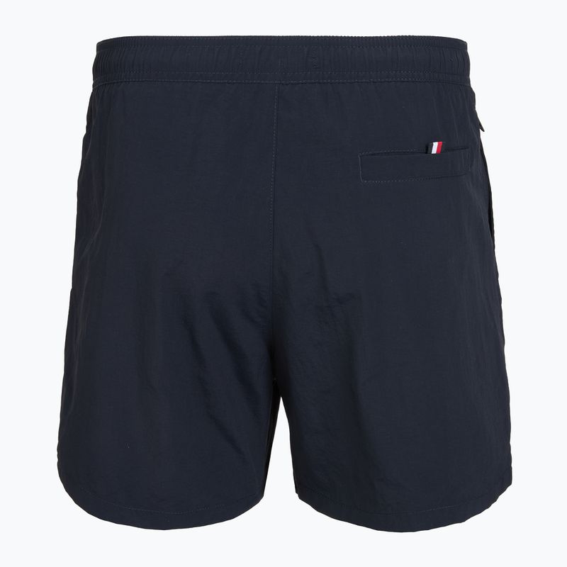 Pánske plavecké šortky Tommy Hilfiger Medium Drawstring Zip Pocket desert sky 2