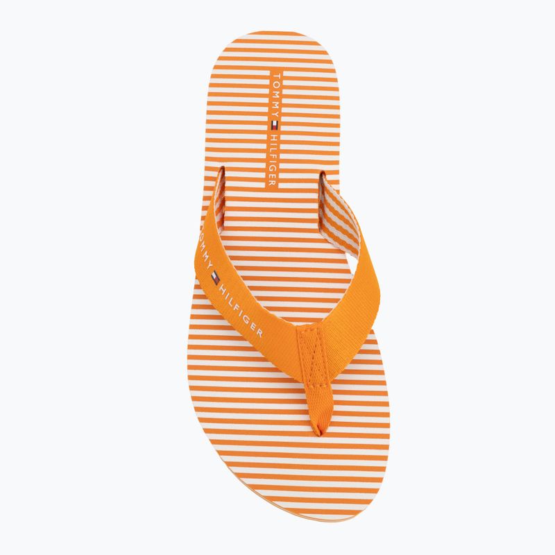 Dámske žabky Tommy Hilfiger Ithaca Stripe Summer orange hype 5