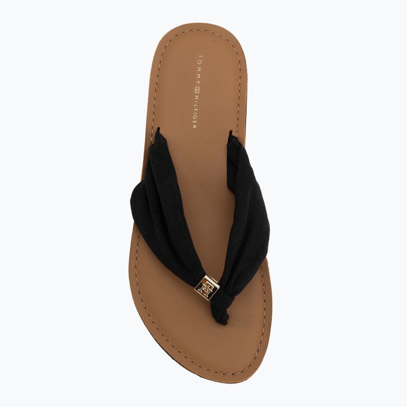 Dámske žabky Tommy Hilfiger Footbed Summer Sandal Leather black 5