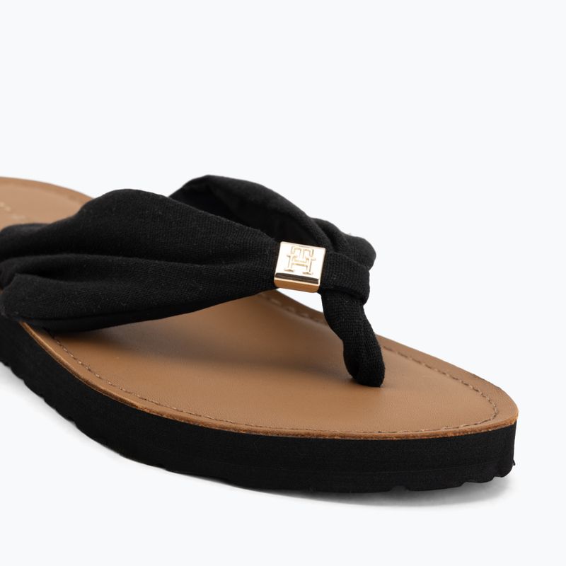 Dámske žabky Tommy Hilfiger Footbed Summer Sandal Leather black 7
