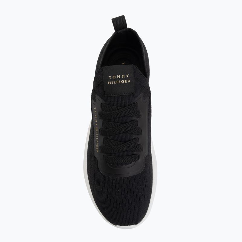Dámske topánky Tommy Hilfiger Knit Extralight Runner black 5