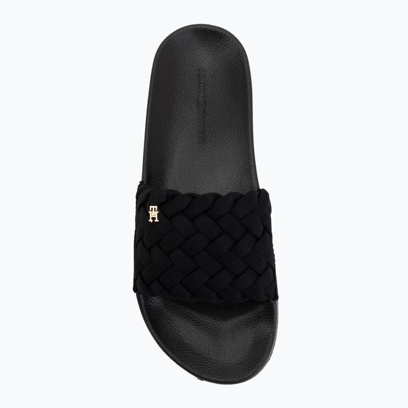 Dámske šľapky Tommy Hilfiger Braided Pool black 5