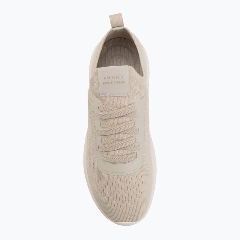Dámske topánky Tommy Hilfiger Knit Extralight Runner classic beige 5
