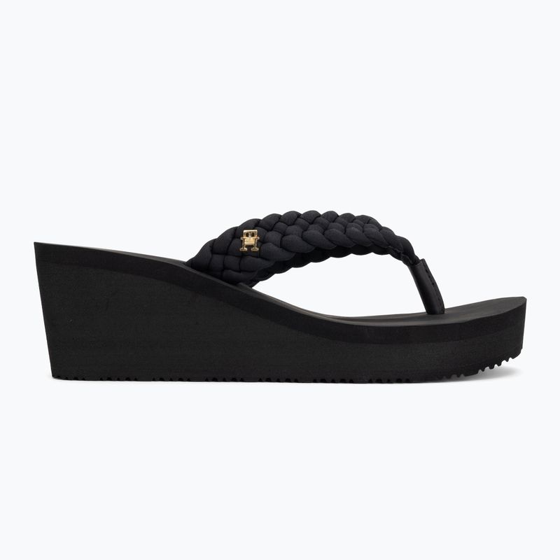 Dámske žabky Tommy Hilfiger Wedge Braided Summer Sandal black 2