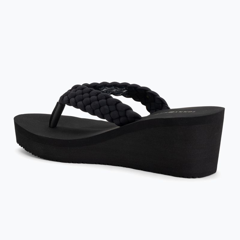Dámske žabky Tommy Hilfiger Wedge Braided Summer Sandal black 3