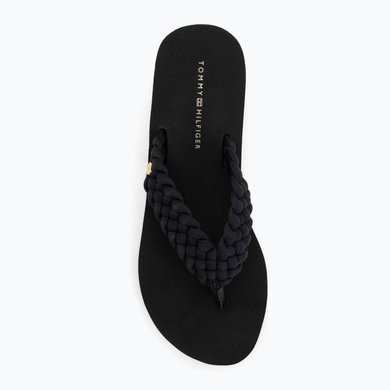 Dámske žabky Tommy Hilfiger Wedge Braided Summer Sandal black 5