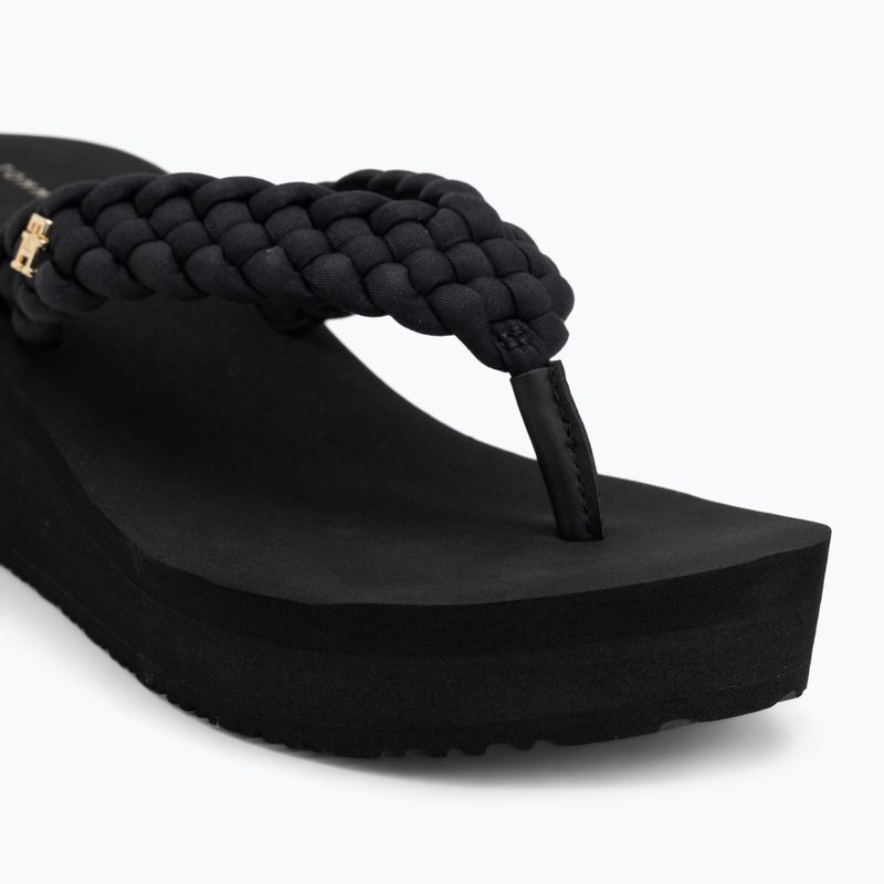 Dámske žabky Tommy Hilfiger Wedge Braided Summer Sandal black 7