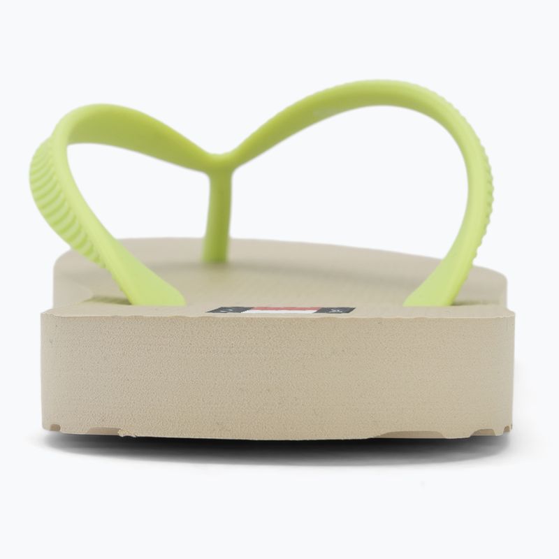 Dámske žabky Tommy Jeans Logo Summer white clay/lime essence 6